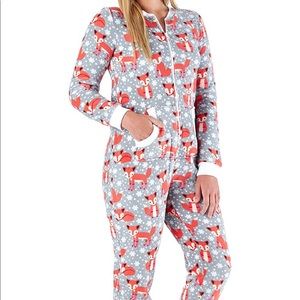 New Women’s Fleece Fox Onesie (Medium)